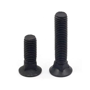 Hochwertiger schwarzer UNC-Pflugbolzen der G&uuml;teklasse 5 – robuste Stahlkonstruktion, flacher Kopf, verschiedene Gr&ouml;&szlig;en erh&auml;ltlich